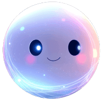 Animated mascot floating with smooth up and down motion